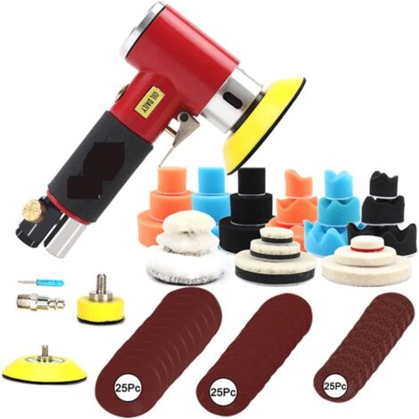 Lucidatrice Smerigliatrice ad aria veloc.variabile - con 107 accessori - Utensile pneumatico