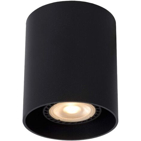 Lucide 09100/01/30 Bodi Plafonnier Rond Noir GU10 D8 x 9,5 cm