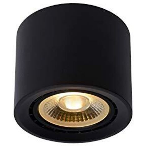 Lucide 09921/12/30 Spot da soffitto, Alluminio, 12 W, Nero
