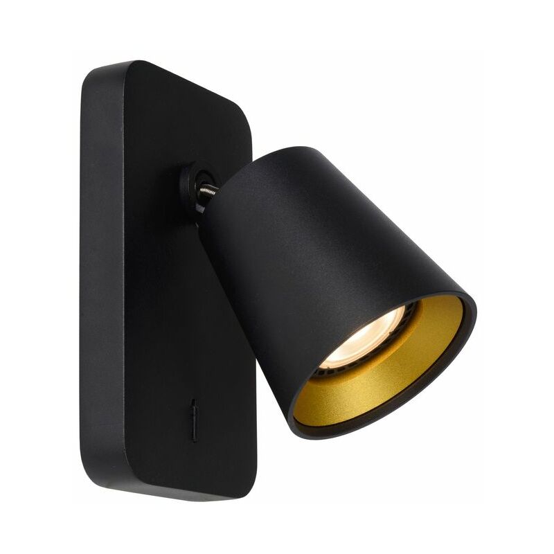 

Lucide 09928/05/30 Foco de pared, Aluminio, 5 W, Negro, Oro Mate/Latón - Noir, Or Mat / Laiton