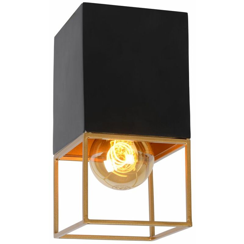 

Lucide 21120/01/30 - Plafón, metal, 40 W, Negro, Oro - Noir, Or Mat / Laiton