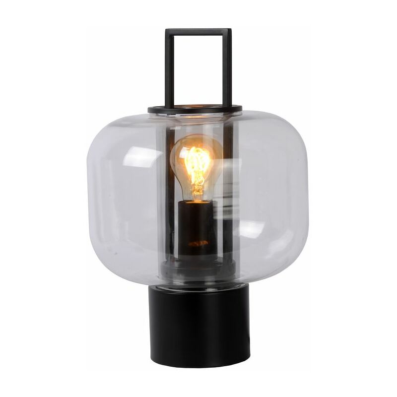 

Lucide 45583/01/30 - Lámpara de mesa de cristal, 40 W, color negro ahumado - Noir, Fumé