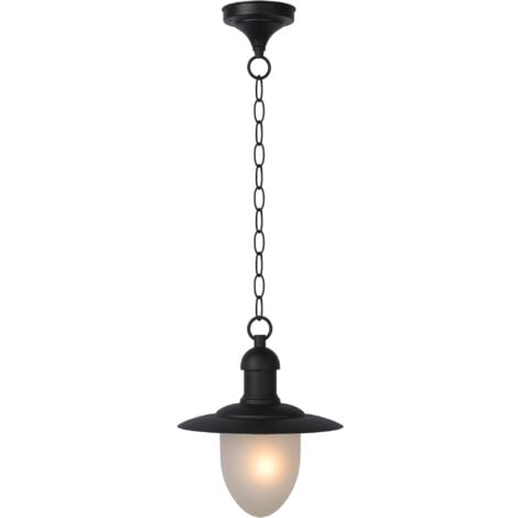 Lucide ARUBA - Pendant Light Outdoor - Ø25cm - 1xE27 - IP44 - Black