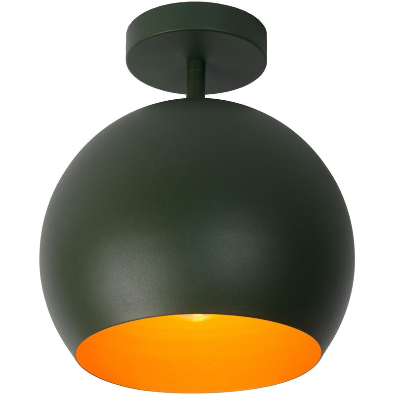 Lucide - bink - Flush Ceiling Light - Ø24.5cm- 1xE27 - Green