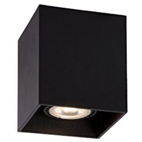 Lucide BODI Deckenleuchte Viereckig, GU 10, 8 x 9,5 cm, schwarz 09101/01/30