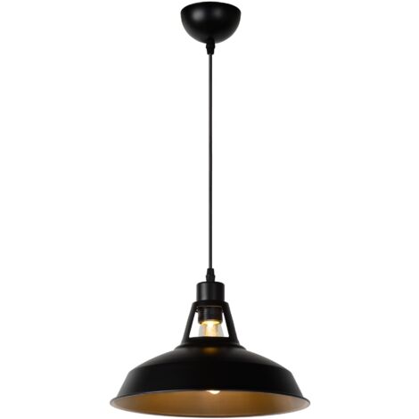 Lucide BRASSY-BIS - Pendelleuchten - Ø 31 cm - 1xE27 - Schwarz