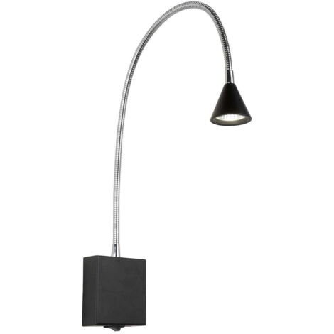 Lucide BUDDY - Lampada da letto a LED, 1 x 3 W, 4000 K, colore: Nero