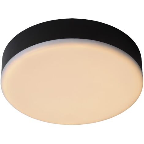 Lucide CERES-LED - Deckenleuchte Badezimmer - Ø 21,5 cm - LED Dim. - 1x30W 3000K - IP44 - Schwarz