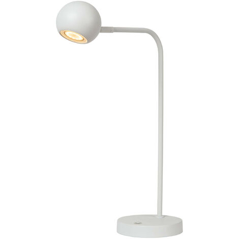Lucide Comet Modern Rechargeable Floor reading lamp - Battery - LED Dim. - 1x3W 2700K - 3 StepDim - White