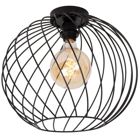 Lucide DANZA Plafonnier Diam. 40 cm 1xE27 Noir