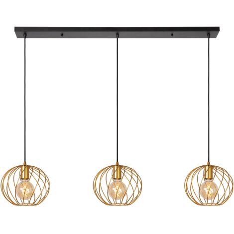 Lucide DANZA Suspension 3xE27 Or Mat / Laiton