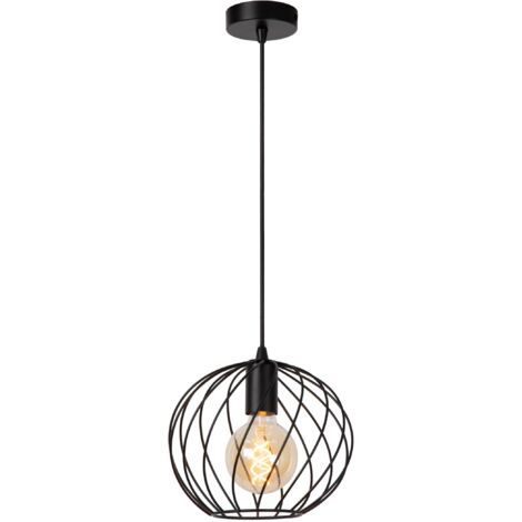 Lucide DANZA Suspension Diam. 25 cm 1xE27 Noir