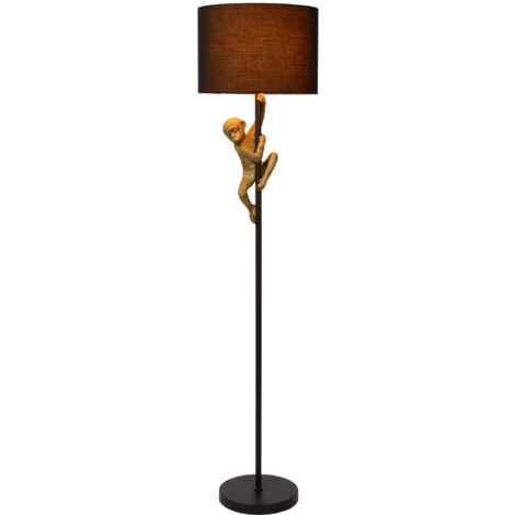 Lucide EXTRAVAGANZA CHIMP - Floor Lamp - Ø35cm - 1xE27 - Black