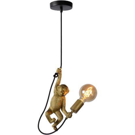 Lucide EXTRAVAGANZA CHIMP - Pendelleuchten - Ø 17,6 cm - 1xE27 - Schwarz
