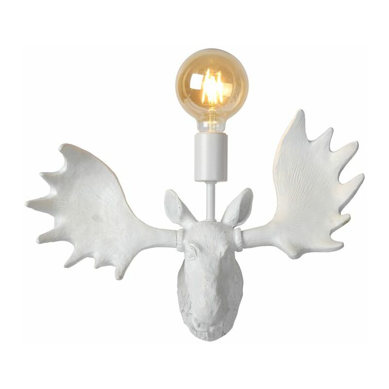 

Lucide EXTRAVAGANZA MOOSE - Aplique de pared (1 x E27), color blanco - Blanc