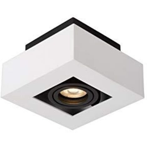 Lucide - Faretto da soffitto, in alluminio, 5 W, colore: Bianco/Nero