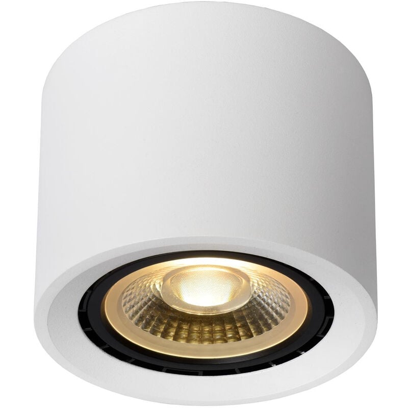 Lucide FEDLER - Surface Mounted Ceiling Spotlight - Ø12cm - LED Dim to warm - GU10 - 1x12W 2200K/3000K - White