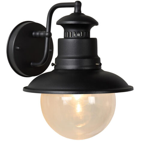 Lucide FIGO - Wall Lantern Light Outdoor - 1xE27 - IP44 - Black
