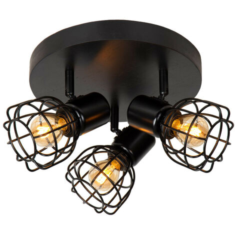 Lucide FILOX - Ceiling Spotlight - Ø25cm - 1xE27 - Black