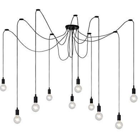 Lucide Fix multiple - Lampade a sospensione - nero, plastica