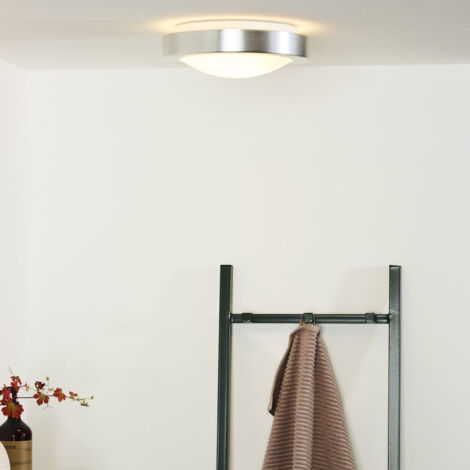 Lucide FRESH - Deckenleuchte Badezimmer - Ø 27 cm - 1xE27 - IP44 - Chrom Matt