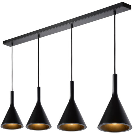Lucide GIPSY - Pendelleuchten - 4xE27 - Schwarz