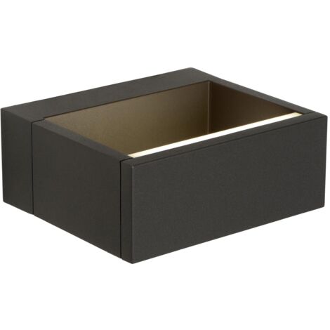 Lucide GOA - Wandleuchte Innen/Außen - LED - 1x10W 3000K - IP54 - Anthrazit