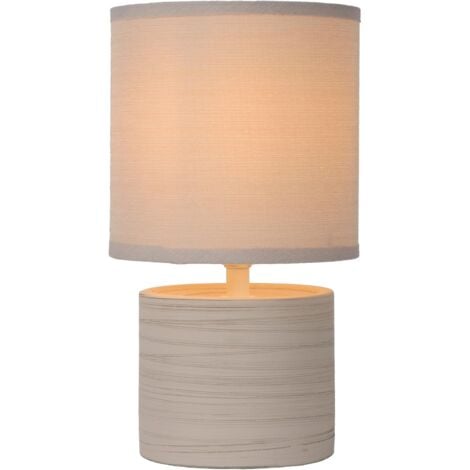 Lucide GREASBY - Tischlampe - Ø 14 cm - 1xE14 - Beige