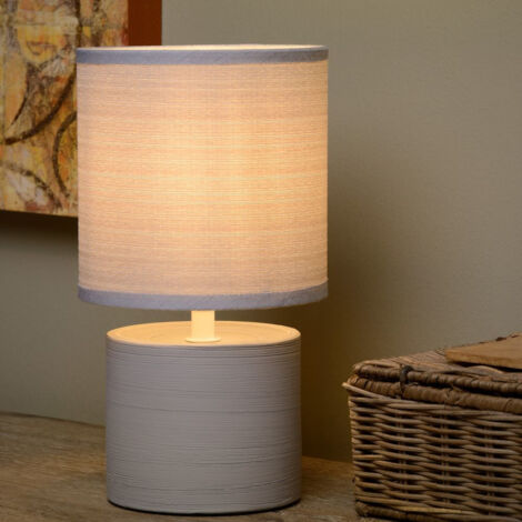 Lucide GREASBY - Tischlampe - Ø 14 cm - 1xE14 - Grau