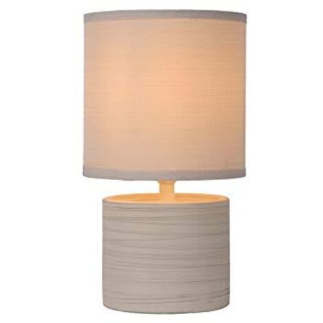 Lucide greasbyʉLampada da tavoloʉ 14cmʉGrigio, Ceramica, crema, E14 40 wattsW 230 voltsV