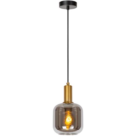 Lucide JOANET - Pendelleuchten - Ø 16 cm - 1xE27 - Rauchfarbe Grau