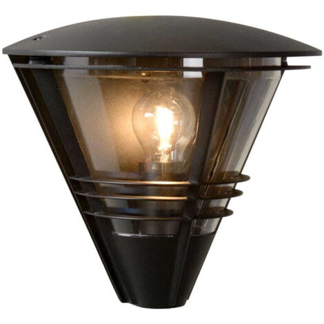Lucide Livia applique esterna nera vetro E27 20W IP44