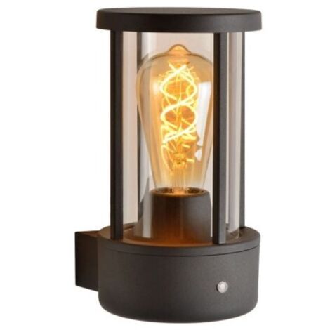 Lucide LORI - Lampada da parete per esterni, IP44, colore: Antracite