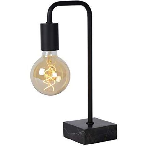 LUCIDE Lorin - Lampada da tavolo in acciaio, 40 W, colore: Nero