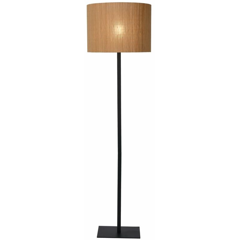 

Magius - Lámpara de pie (diámetro de 42 cm, 1 bombilla E27, madera clara), color negro - Bois clair, Noir - Lucide