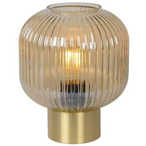 Lucide MALOTO lampada tavolo oro/ambra vetro E27 40W
