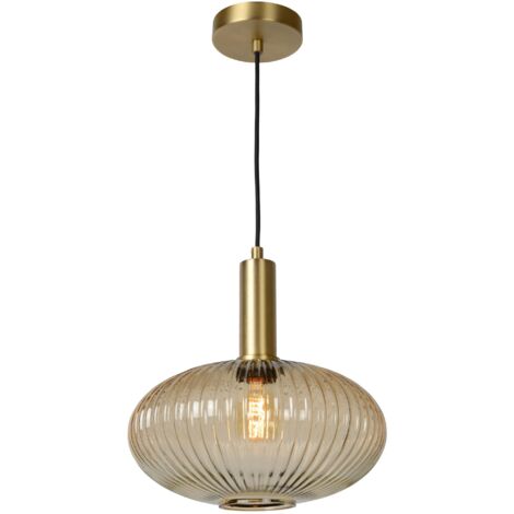Lucide MALOTO - Pendelleuchten - Ø 30 cm - 1xE27 - Amber