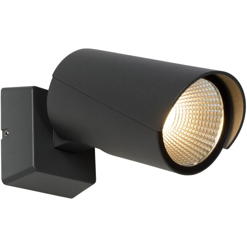 Manal - Wall Spotlight Outdoor - led - 1x12W 3000K - IP65 - Anthracite - Lucide