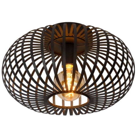 Lucide Manuela plafoniera nera metallo 40cm E27 60W