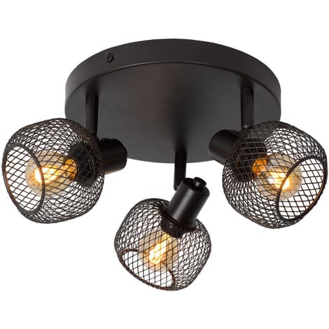 Lucide MAREN - Ceiling Spotlight - Ø37cm - 3xE14 - Black