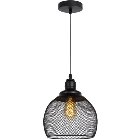 Lucide MESH - Pendelleuchten - Ø 22 cm - 1xE27 - Schwarz
