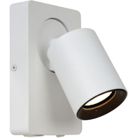 Lucide NIGEL - Bettlampe / Wandleuchte - LED Dim to warm - GU10 - 1x5W 2200K/3000K - Mit USB-Ladepunkt - Weiß