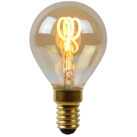 Lucide P45 - Glühfadenlampe - Ø 4,5 cm - LED Dim. - E14 - 1x3W 2200K - Amber