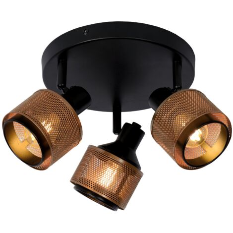 Lucide RAFA - Deckenstrahler - Ø 35 cm - 3xE14 - Schwarz