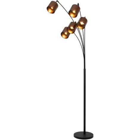 Lucide RANKOS - Stehlampe - 5xE14 - Schwarz