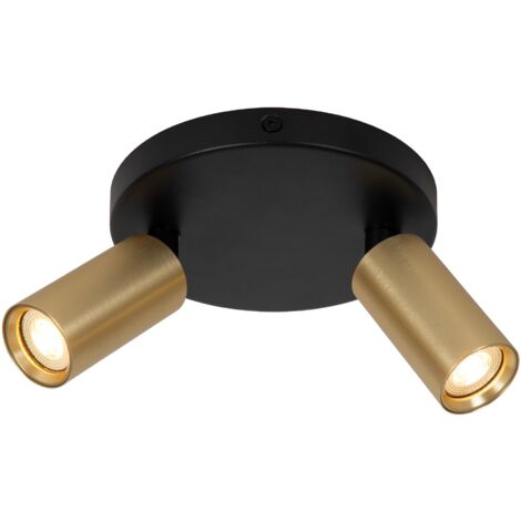 Lucide RITMO - Deckenstrahler - Ø 15 cm - 2xGU10 (MR11) - Mattes Gold / Messing