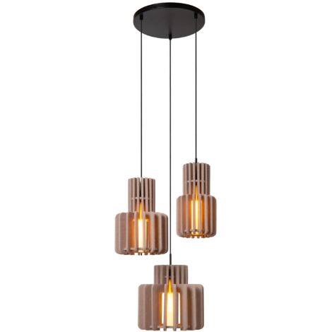 Lucide ROLLO Suspension 3xE27 Taupe