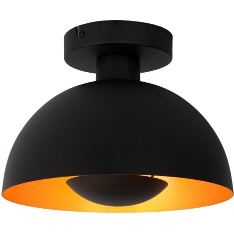 Lucide SIEMON - Deckenleuchte - Ø 25 cm - 1xE27 - Schwarz