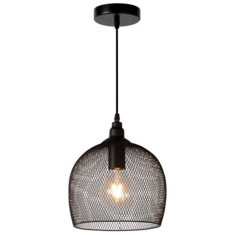 Lucide sospensione Mesh nera metallo Ø22cm E27 max 60W