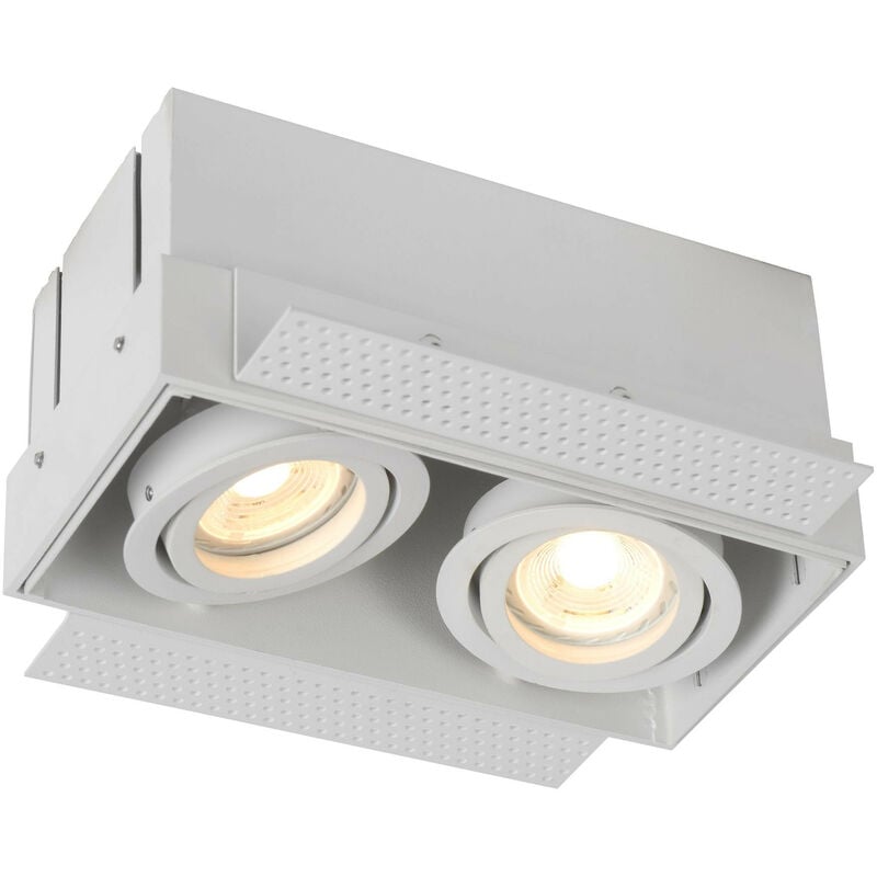Lucide - trimless - Twin Recessed Downlight - 2xGU10 - White
